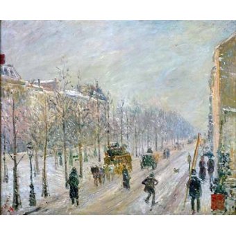cuadros de paisajes - Cuadro -Les Boulevards exterieurs,effet de neige, 1879-