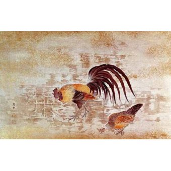 cuadros decorativos - Cuadro -Gallo y gallina-