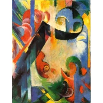 cuadros abstractos - Cuadro -Zerbrochene Formen-