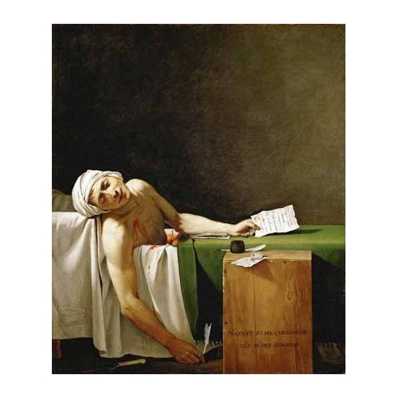 cuadros de retrato - Cuadro -Jean Paul Marat, dead in his bathtub (Muerte de Marat)-