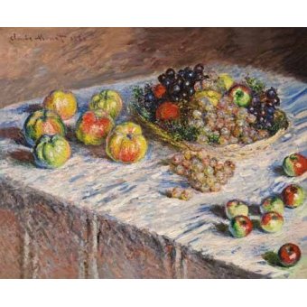 cuadros de bodegones - Cuadro -Bodegon con uvas, 1888-