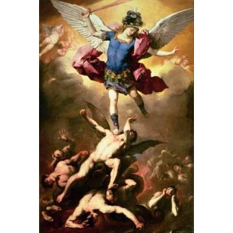 cuadros religiosos - Cuadro -The Archangel Michael hurls the rebellious angels into the abys