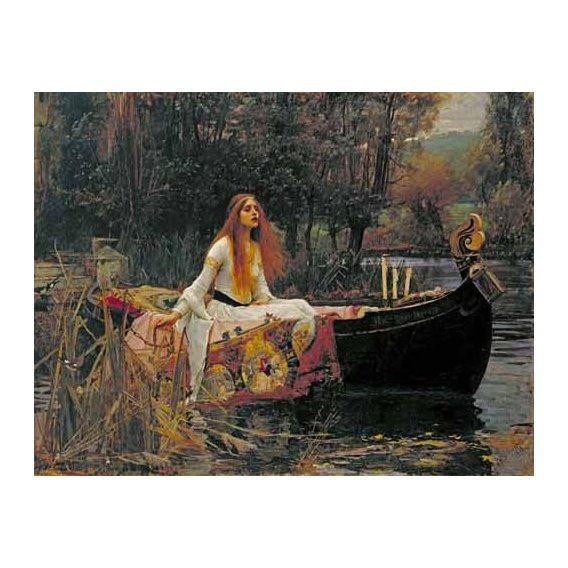 cuadros de retrato - Cuadro -The Lady of Shallott, 1888-