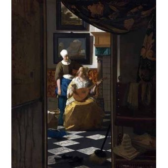 cuadros de retrato - Cuadro -The Love Letter, 1669-
