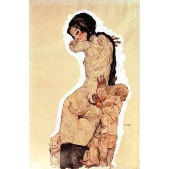 cuadros de retrato - Cuadro -Mother and Child, 1910-