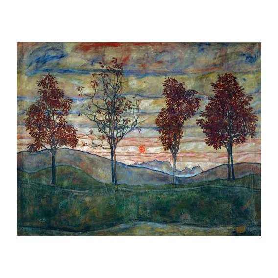 cuadros de paisajes - Cuadro -Four Trees-