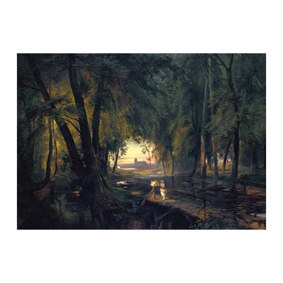 cuadros de paisajes - Cuadro -Forest path near Spandau-