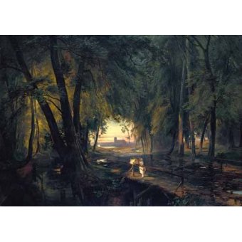 cuadros de paisajes - Cuadro -Forest path near Spandau-