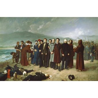 cuadros de retrato - Cuadro -Fusilamientos de Torrijos y sus compañeros en las playas de mal