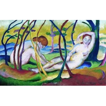cuadros de desnudos - Cuadro -Nudes under Trees, 1911-