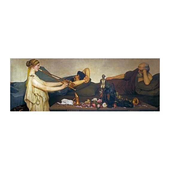 cuadros de retrato - Cuadro -La siesta, Escena Pompeyana-