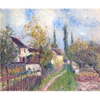 cuadros de paisajes - Cuadro -Un sentier aux Sablons (A path at Les Sablons), 1883-