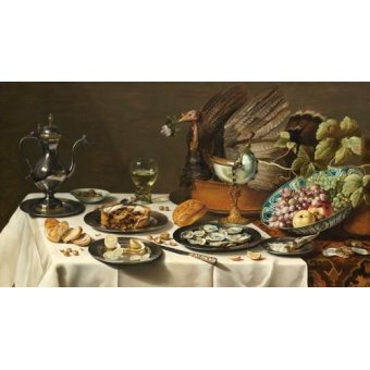 cuadros de bodegones - Cuadro -Bodegon con pastel turco, 1627-