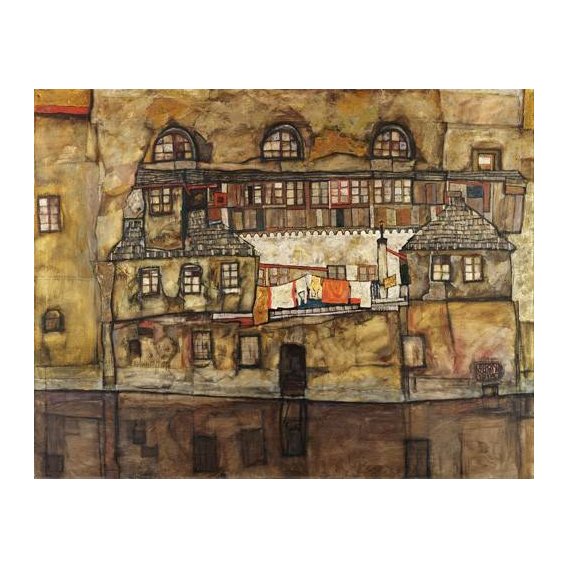 cuadros de paisajes - Cuadro -House Wall on the River, 1915-