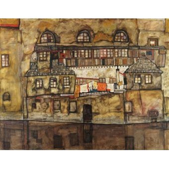 cuadros de paisajes - Cuadro -House Wall on the River, 1915-