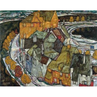 cuadros de paisajes - Cuadro -Crescent of Houses II (Island Town), 1915-