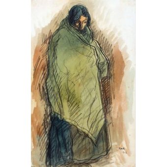 cuadros de retrato - Cuadro -Gypsy Standing, 1906-