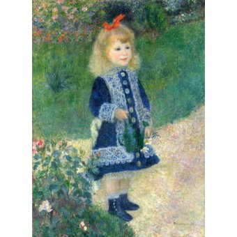 cuadros de retrato - Cuadro -A Girl with a Watering Can, 1881-