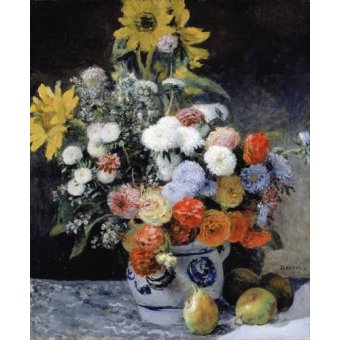 cuadros de flores - Cuadro -Mixed Flowers in an Earthenware Pot, 1869-