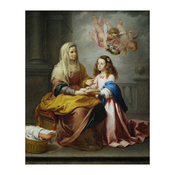 cuadros religiosos - Cuadro -Santa Ana y la Virgen, 1655-