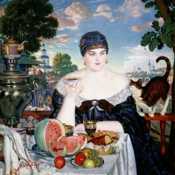 cuadros de bodegones - Cuadro -Merchant's Wife at Tea-