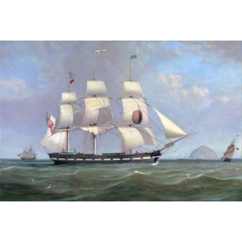 cuadros de marinas - Cuadro -The Black Ball Line Packet Ship 'New York' off Ailsa Craig, 183