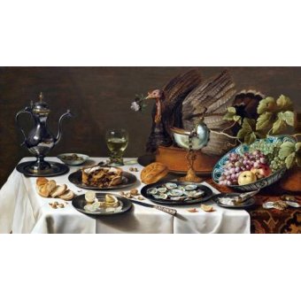 cuadros de bodegones - Cuadro -Still Life with Turkey Pie, 1627-