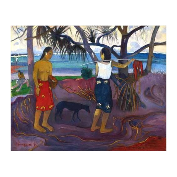 cuadros de paisajes - Cuadro -I Raro Te Oviri (Under the Pandanus)-