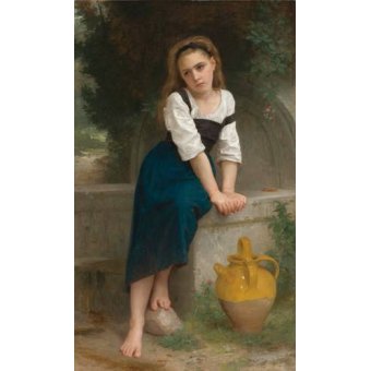 cuadros de retrato - Cuadro -Orphan by the Fountain, 1883-