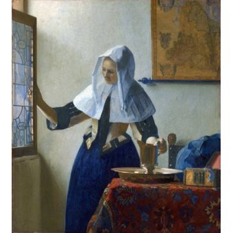 cuadros de retrato - Cuadro -Young Woman with a Water Pitcher, 1662-