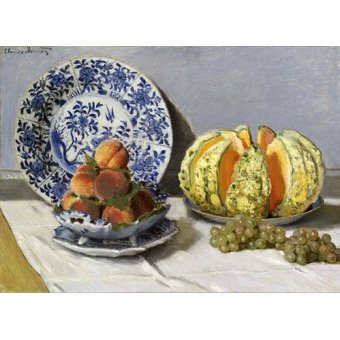 cuadros de bodegones - Cuadro -Nature morte au melon-