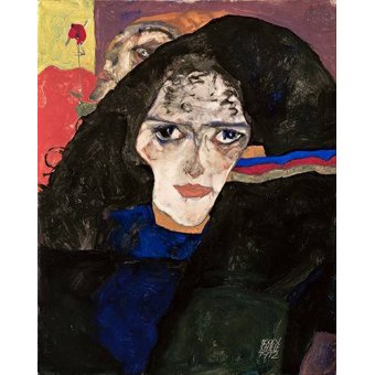 cuadros de retrato - Cuadro -Mourning Woman, 1912-
