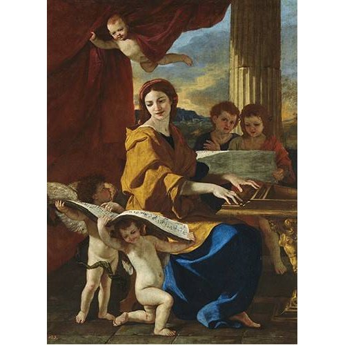 Cuadro Religioso -Santa Cecilia-, Nicolas Poussin