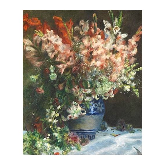 cuadros de flores - Cuadro -Gladiolos en un Jarron-
