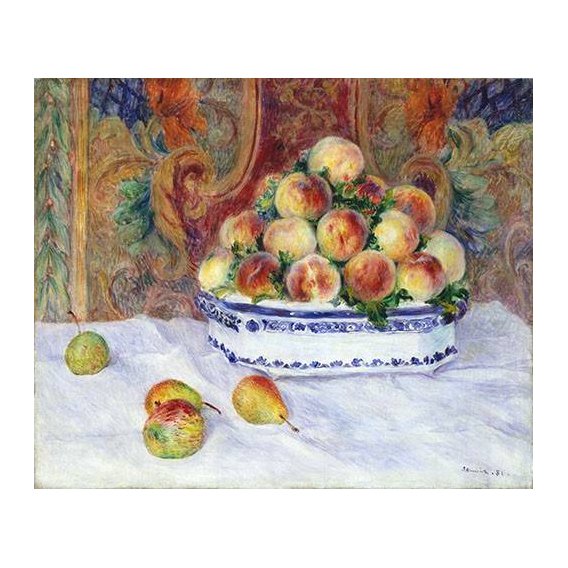 cuadros de bodegones - Cuadro -Still Life with Peaches, 1881-