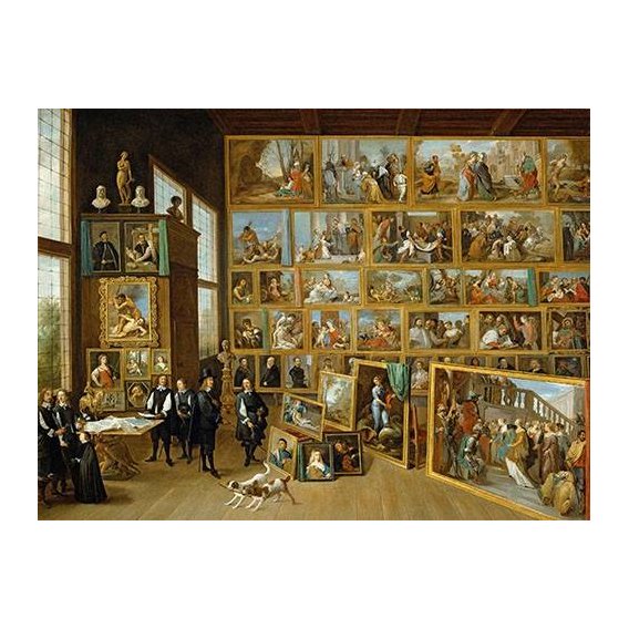 cuadros de retrato - Cuadro -Archiduque Leopold William en su Galeria, Bruselas-