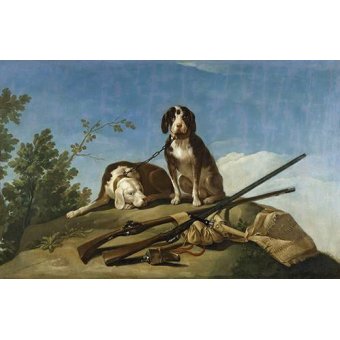Cuadro -Perros en trailla, 1775_(caza)-, Francisco de Goya y Lucientes