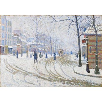 cuadros de paisajes - Cuadro -Snow, Boulevard de Clichy, Paris-