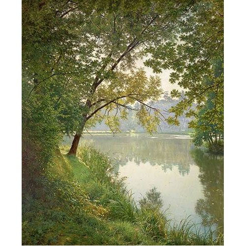Cuadro -Matin à Villeneuve-, Henri Biva