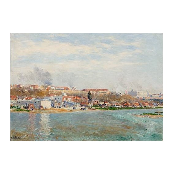 cuadros de paisajes - Cuadro -Madrid Desde El Manzanares-