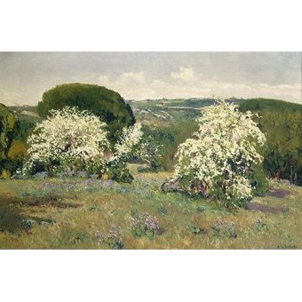 cuadros de paisajes - Cuadro -Espinos en flor-