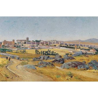 cuadros de paisajes - Cuadro -Avila, 1909-