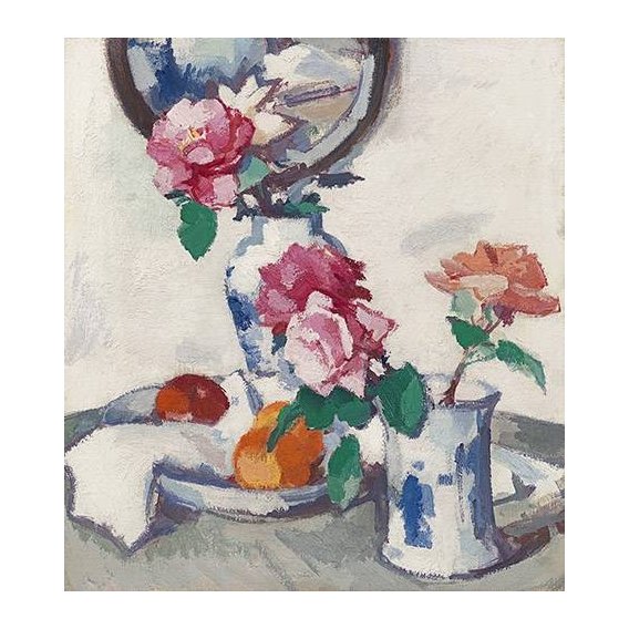 Cuadro -Still life with roses and fruit-