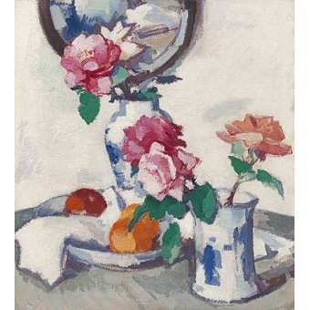 Cuadro -Still life with roses and fruit-