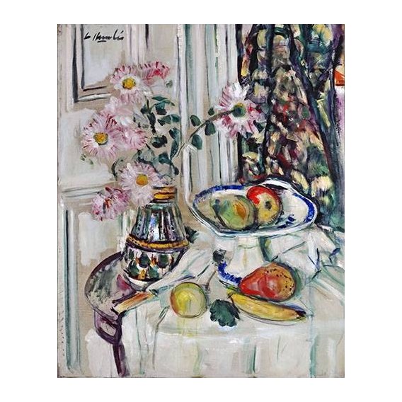 Cuadro -Still Life With Daisies and Fruit-