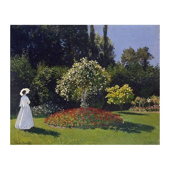 Cuadro -Mujer en el jardin, 1867-