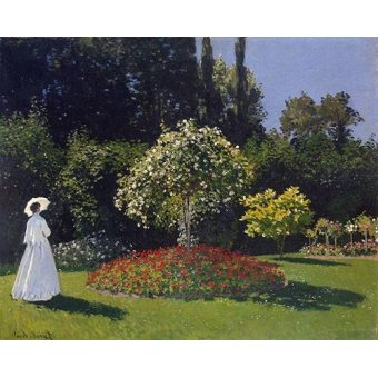 Cuadro -Mujer en el jardin, 1867-, Claude Monet