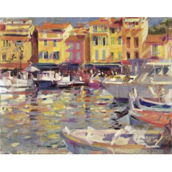 Cuadro -Harbour at Cassis (oil on canvas) -