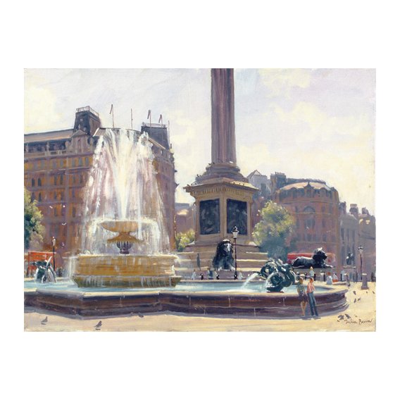 Cuadro -Trafalgar Square, London (oil on canvas)-