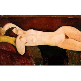 cuadros de retrato - Cuadro -Desnudo femenino acostado-